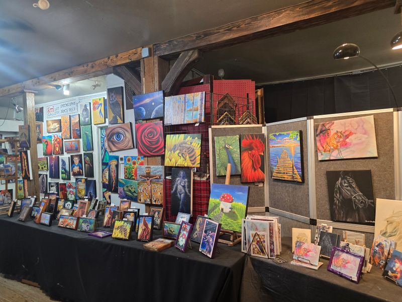 Browsing Art Galleries Filled with Local Talent