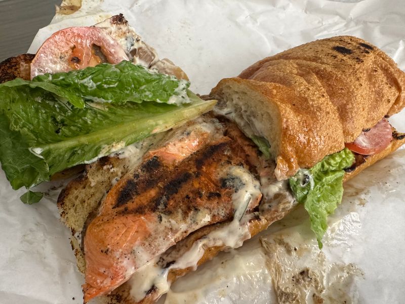 Market Grill Salmon Sandwich (Split It, Still Counts)