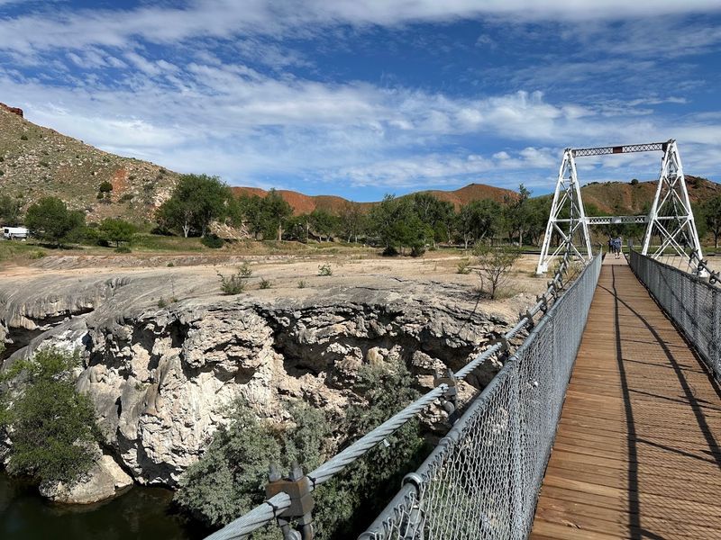 Hot Springs State Park Swinging Bridge Overlook 
