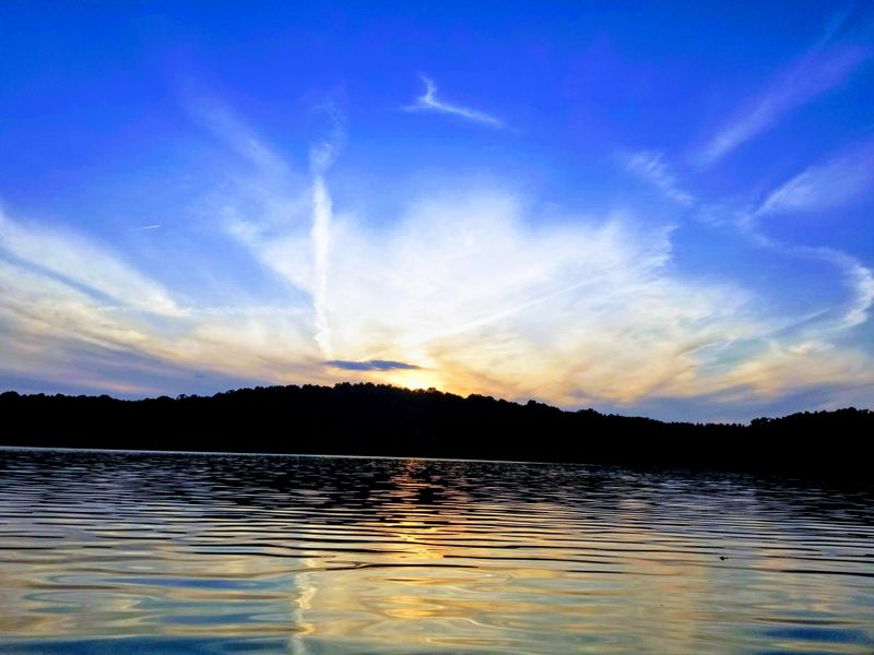 Spectacular Sunset Colors Reflected In The Water