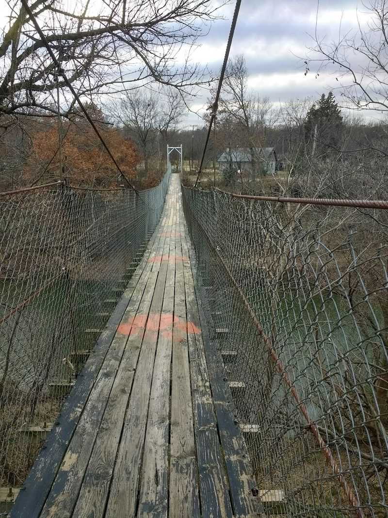 Swinging Bridge Over Bird Creek