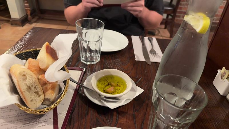 Garlic Dipping Oil and Bread That Sets the Tone Early