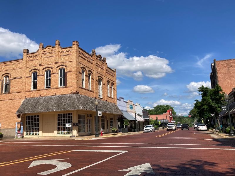 The Ancient Red Brick Streets Downtown