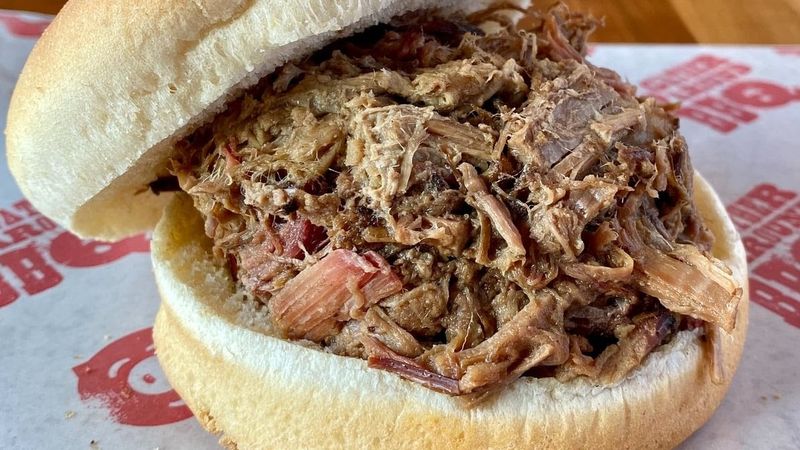 The Pulled Pork Comes Seasoned and Stacked High