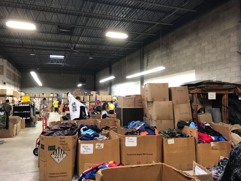 Mountains of Organized Boxes Create a Vintage Treasure Map