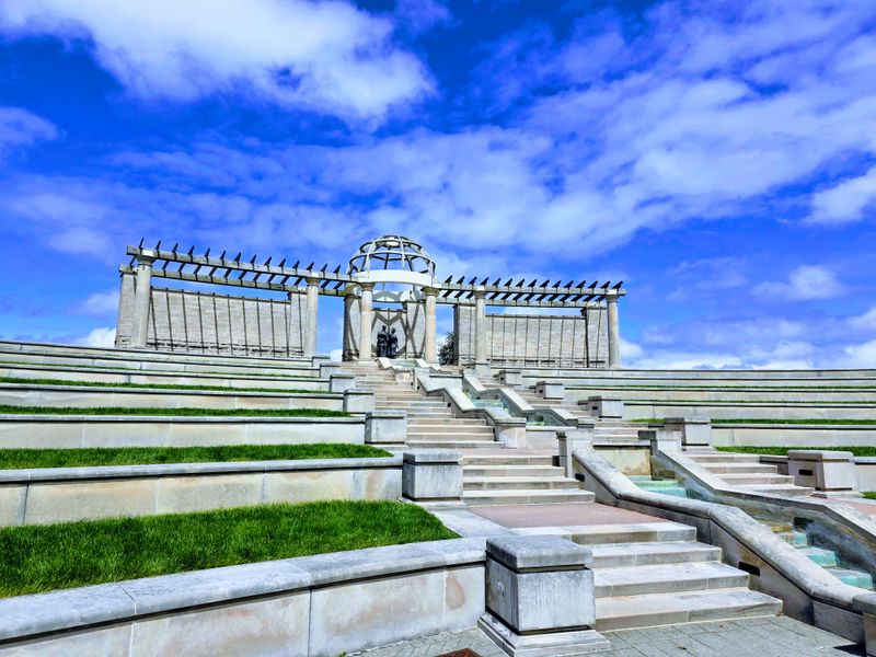 The Roman-Style Amphitheater Provides Perfect Seating and Shade