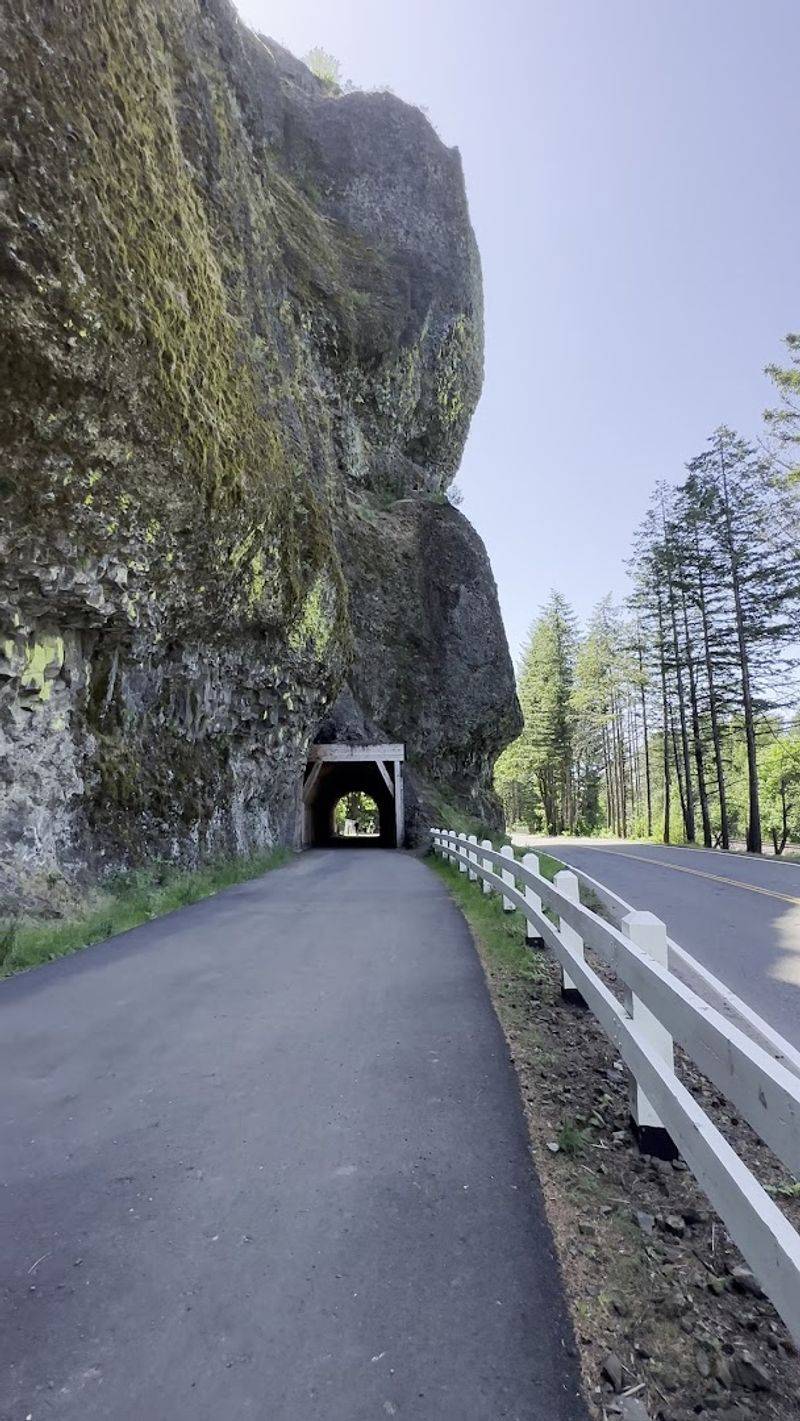 The Historic Columbia River Highway and the Old Railroad Tunnel