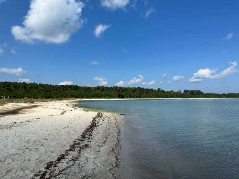 White Sand Beaches Stretch Along the Shoreline