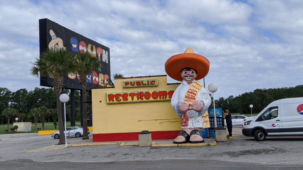 Pedro welcomes road trippers to South of the Border in South Carolina.