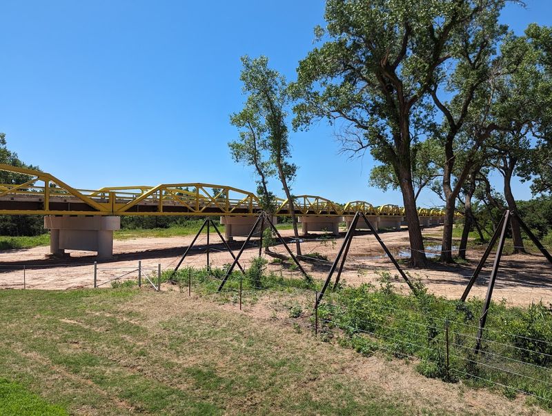 The Freshly Painted Trusses Tell a Story of Survival