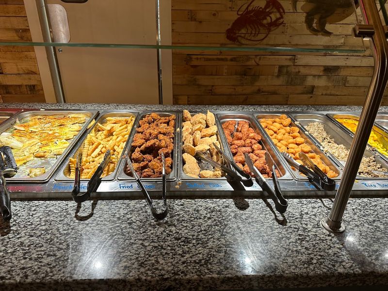 Big Cajun Buffet Setup That Starts Working The Moment You Walk In