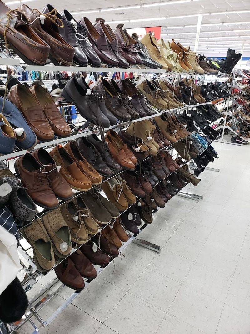 Shoes Lined Up Like a Bargain Hunter's Dream