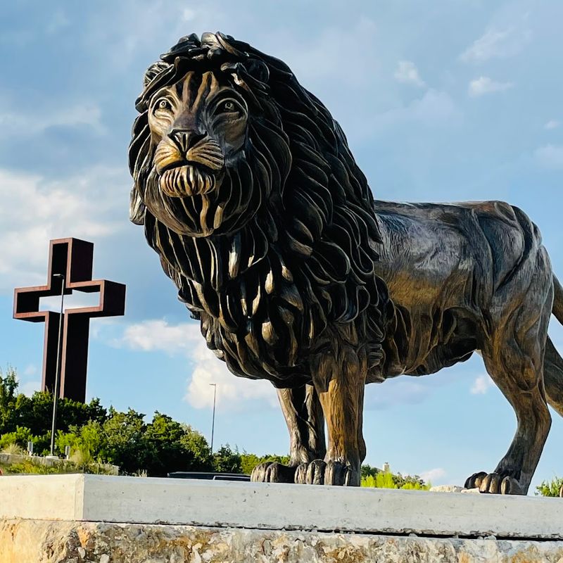 Monumental Christian Art Spread Across the Grounds