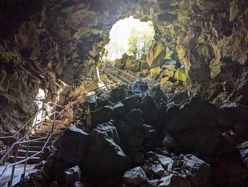 The Staircase Descent That Sets the Mood Immediately