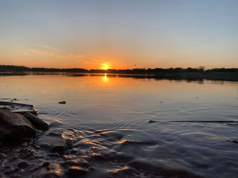 Camping at Waurika Lake While the Water Is Low