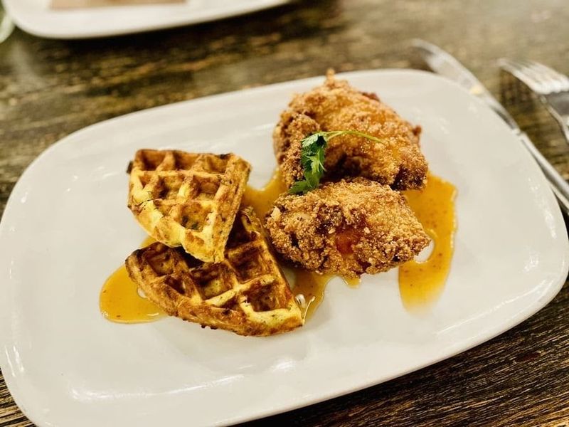 Chicken and Waffles Done the South+Pine Way