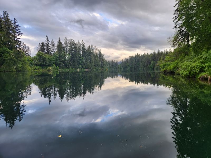 Estacada Lake and the Fishing Dock