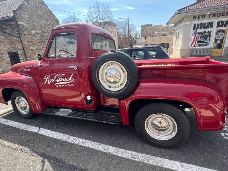 The Legendary Red Truck Parked Out Front