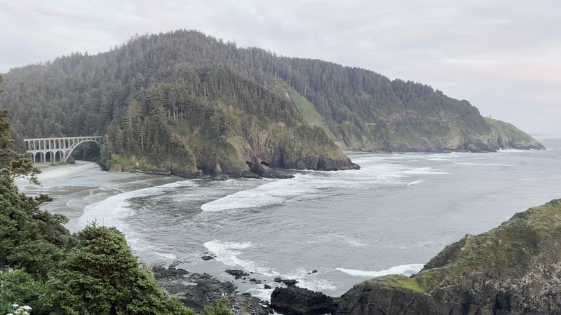 The Beach and Bridge Below the Headland