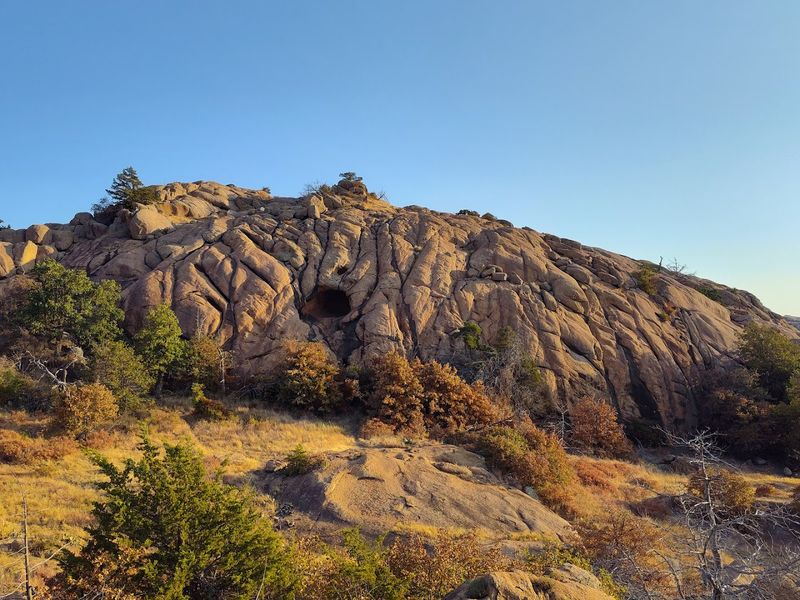Caves On Both Sides Of The Mountain