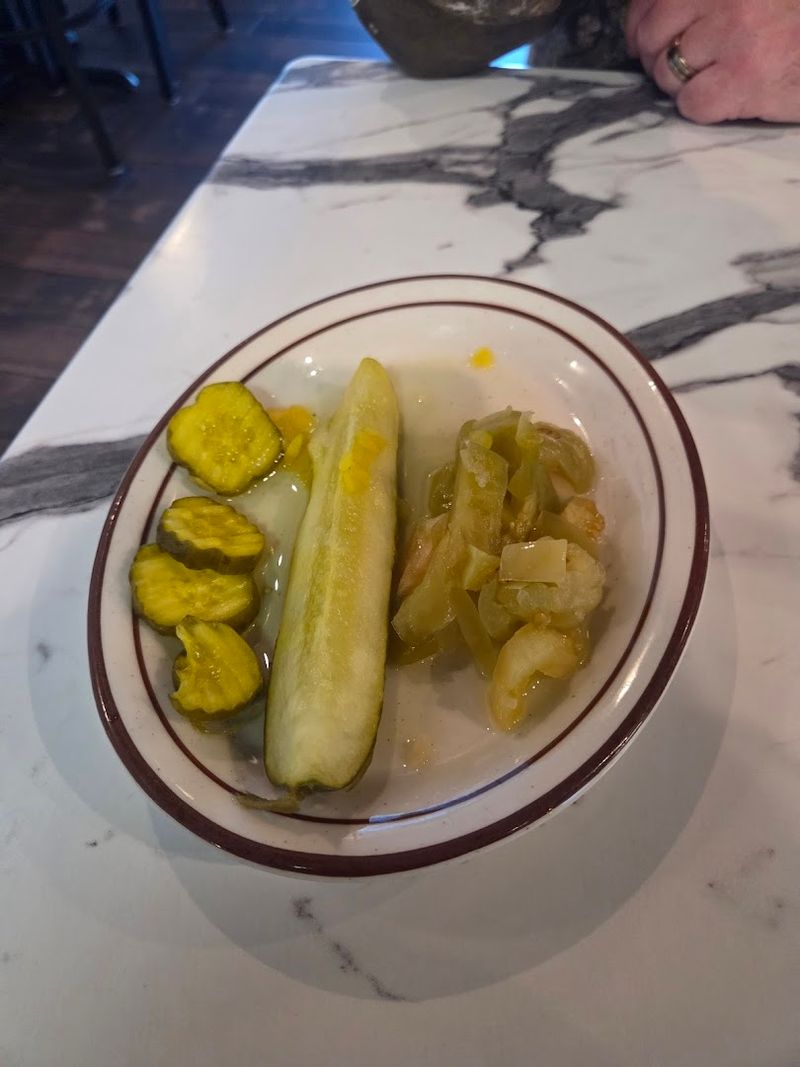 Kosher Pickles Served Before You Even Order