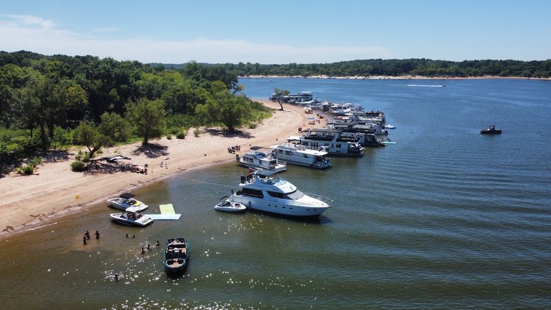 Sandbars Stretching for Miles Right Now