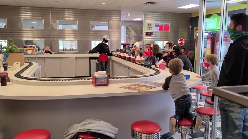 A Toy Train Actually Delivers Your Food