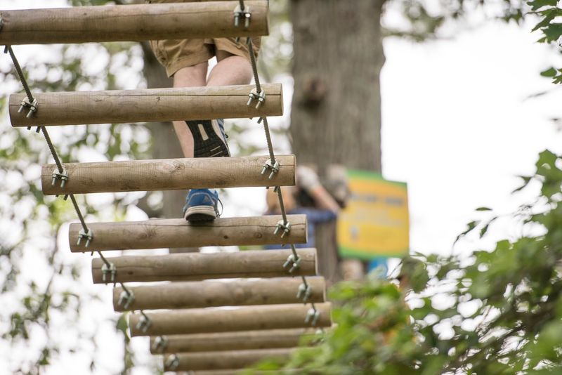 Wobbly Bridges That Test Your Legs and Your Nerve