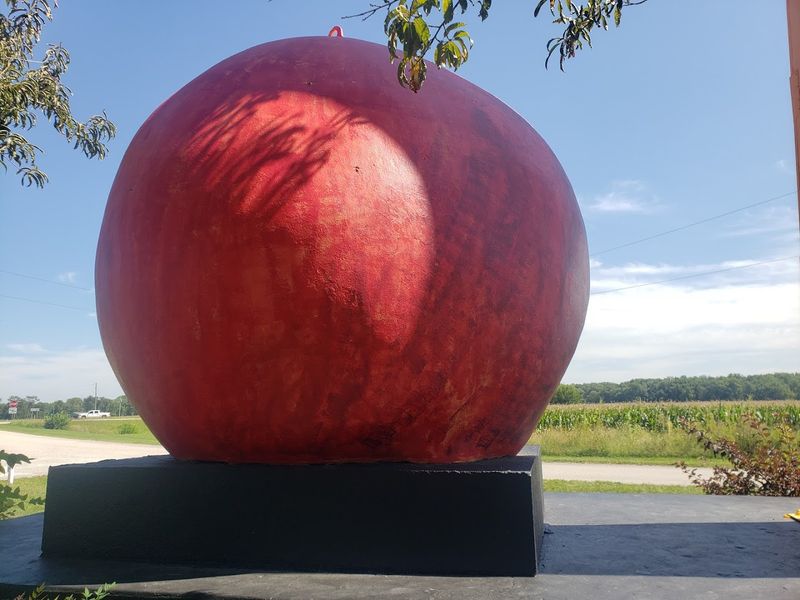 The Iconic 20-Foot Peach Statue