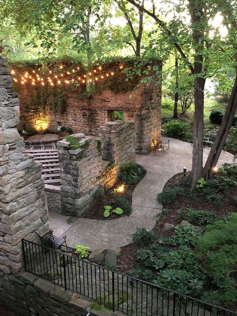A Terrace Perched Right Above The Cascades