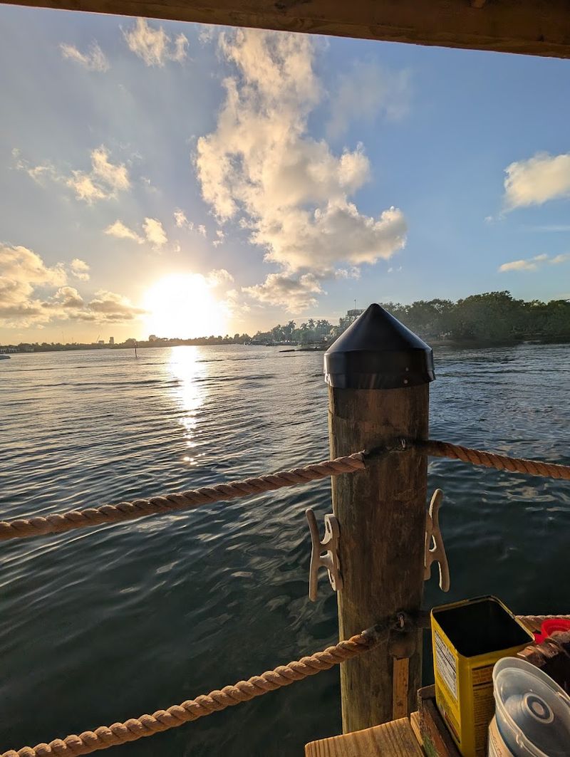 The Rustic Multilevel Deck Over The Intracoastal Waterway