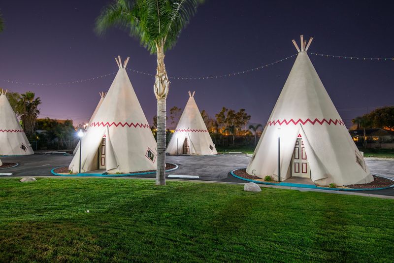 A Row Of Concrete Teepees Straight Out Of A Road Trip Dream