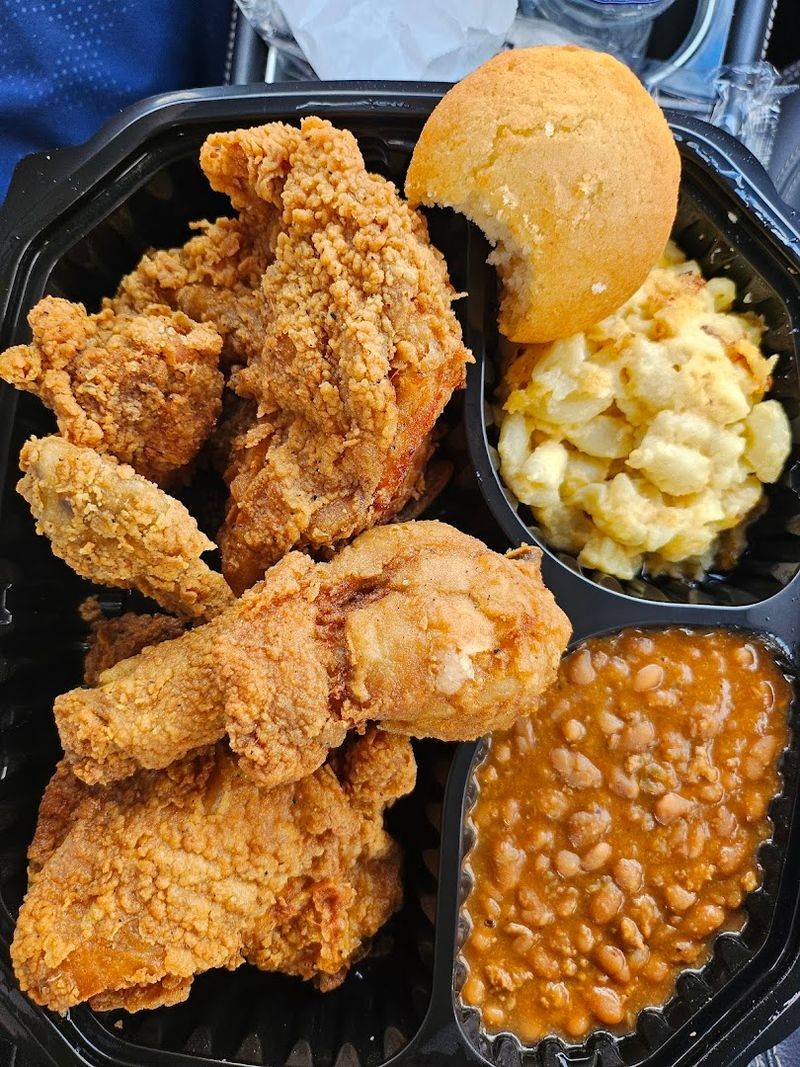 The Golden Glow Of A Fried Chicken Plate