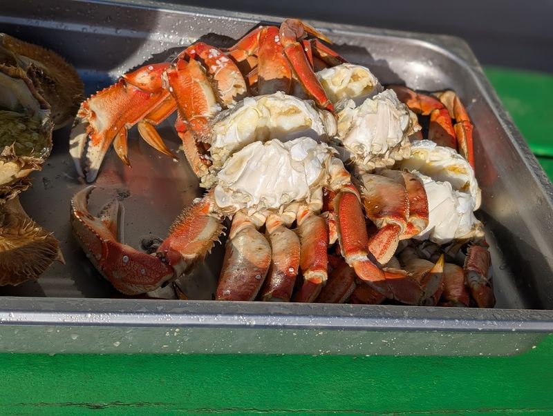 Fresh Dungeness Crab Steamed Right Before Your Eyes