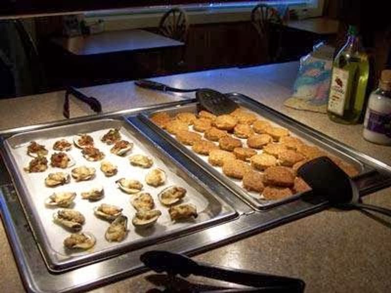 Raw Oysters Shrimp And Clams Add Variety