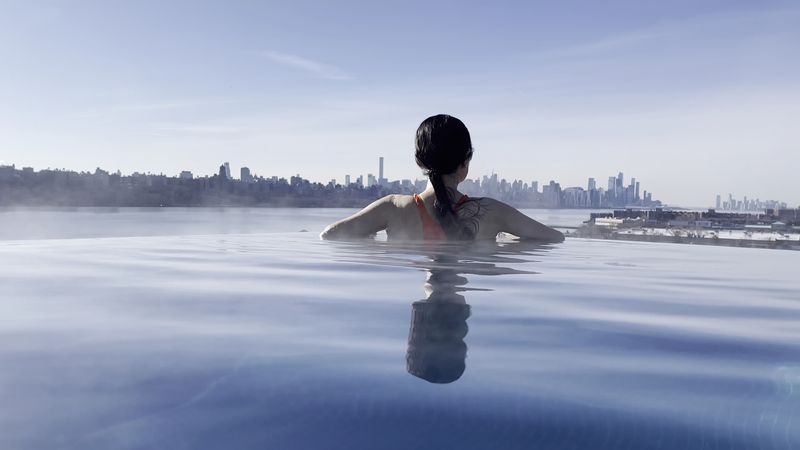 The Rooftop Infinity Pool With NYC Skyline Views