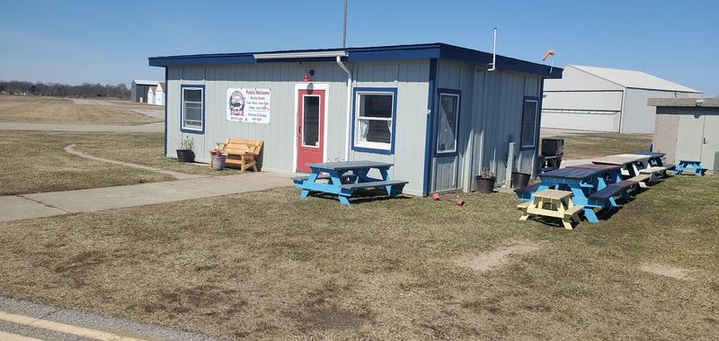 The Picnic Tables Facing The Runway