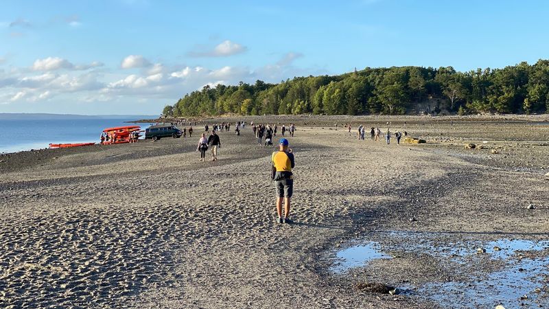 The Gravel Bar Emerges Only At Low Water