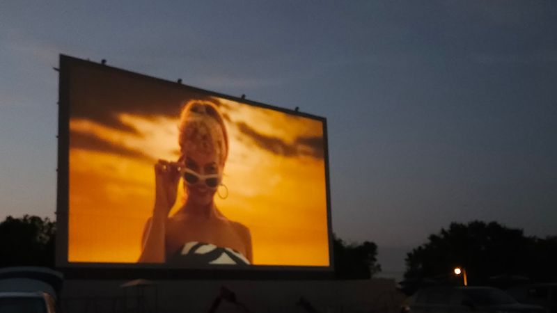 Two Massive Screens Facing Opposite Directions