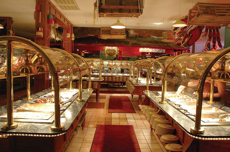 A Massive Buffet Keeps Plates Busy