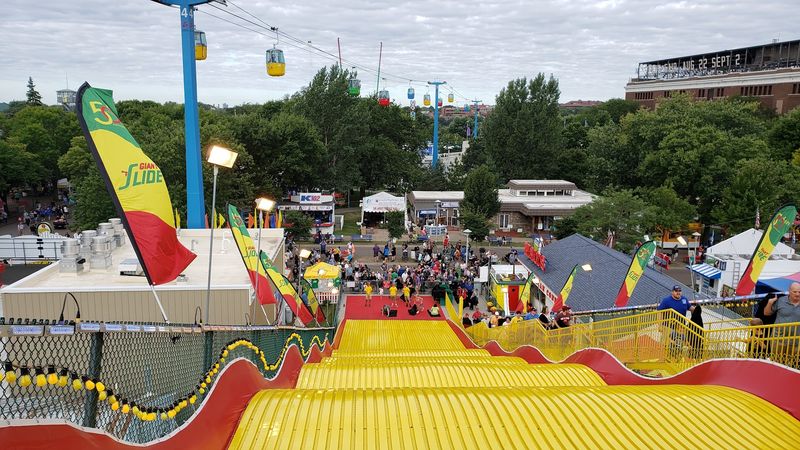 The Giant Slide and Classic Fair Attractions