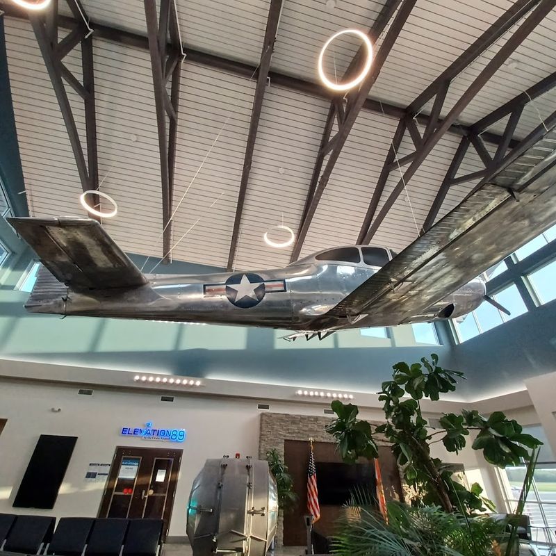 An Aircraft Wing Bar Anchors The Dining Room