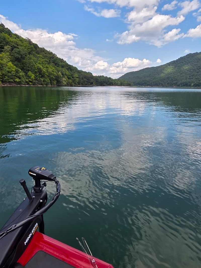 Boating Across Virginia's Most Pristine Mountain Reservoir