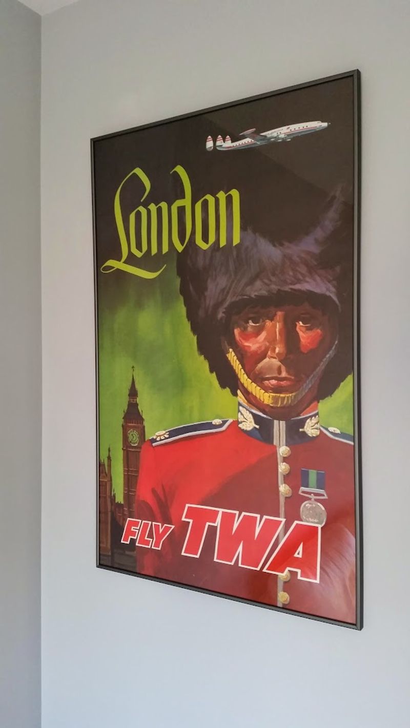 Vintage Posters And Real Propellers On The Walls