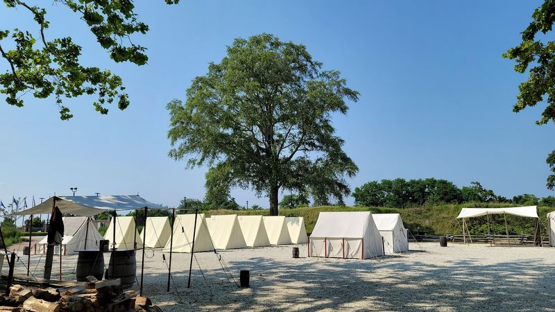 The Continental Army Encampment Outside
