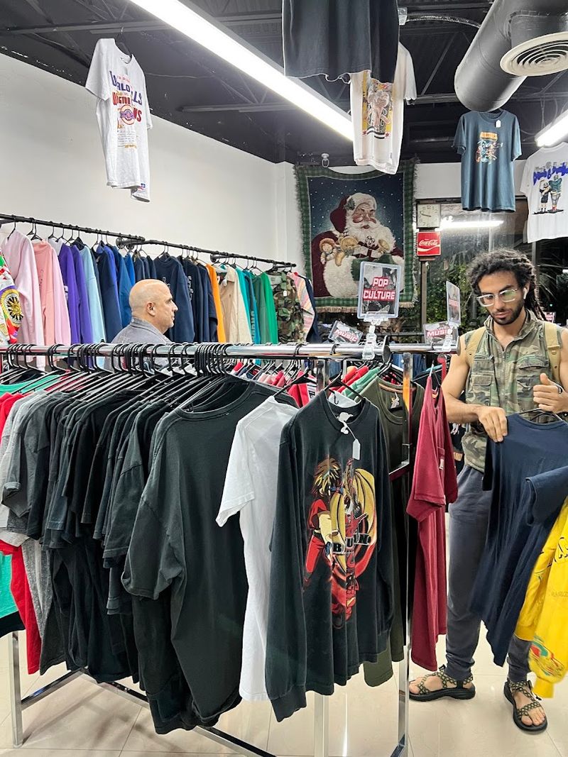 Vintage Band Tees Adorn The Feature Walls