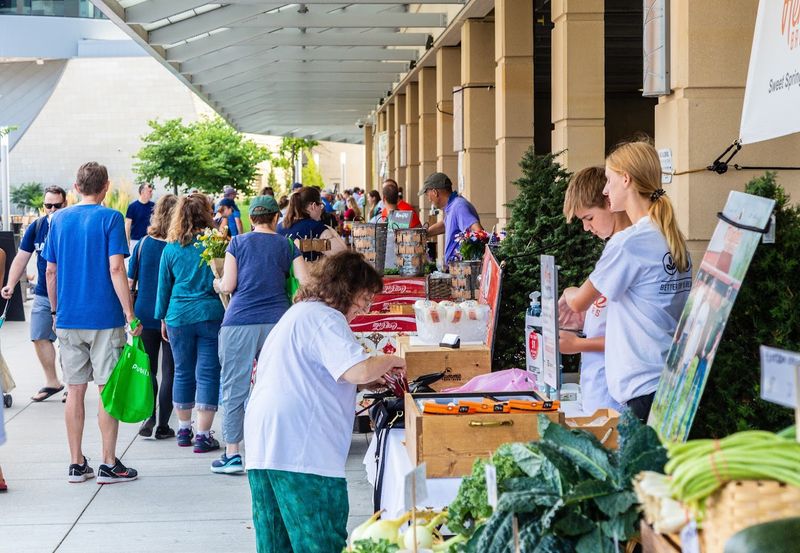 The Market Happens At A Parking Garage Base