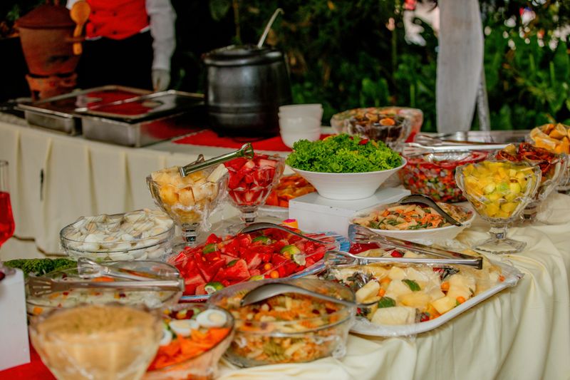 Three Vegetarian Meals Served Daily