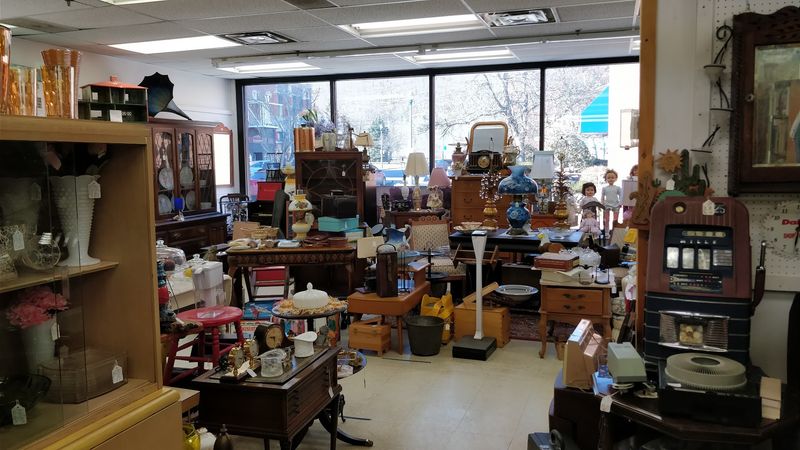 Furniture, Jewelry, Books, And Vintage Clothing Abound