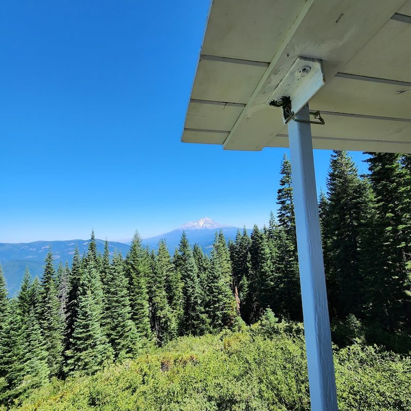 The Distant Silhouette Of Lassen Peak On The Horizon